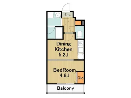 ハイズ ツルカワ(1DK/5階)の間取り写真