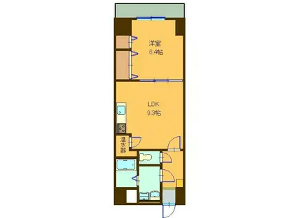 プレゼンスII(1LDK/3階)の間取り写真