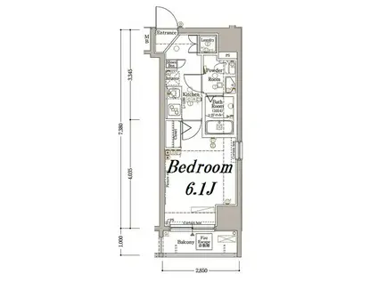 アクサス新宿中落合(1K/3階)の間取り写真