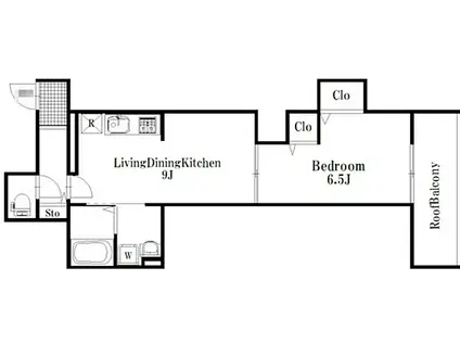 セプテムステラ笹塚(1LDK/2階)の間取り写真