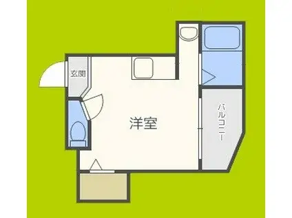 ベルエーキップ(ワンルーム/4階)の間取り写真