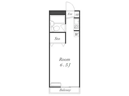 ユートピア港南(ワンルーム/2階)の間取り写真