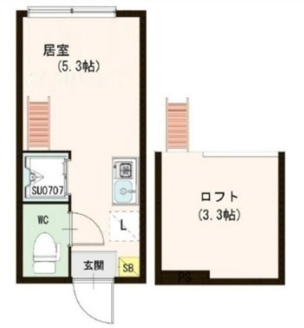 CFハイツ和田(ワンルーム/2階)の間取り写真