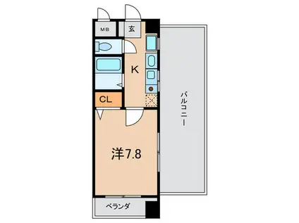 コンフォート六甲(1K/5階)の間取り写真