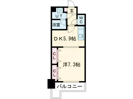阪急京都線 桂駅 バス乗車時間：14分 最寄りバス停で下車 徒歩1分 4階建 築17年(1DK/1階)の間取り写真