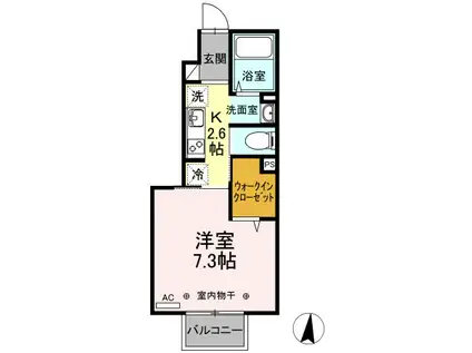 DR相馬駅前I(1K/1階)の間取り写真