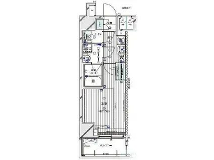 メインステージ大山II(1K/8階)の間取り写真