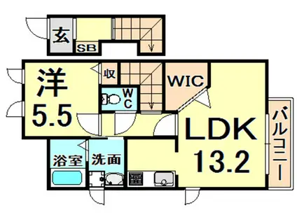 クラヴィエ道意(1LDK/2階)の間取り写真