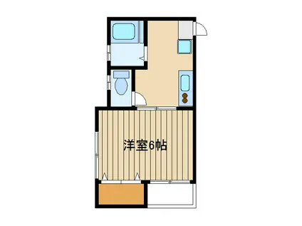 ナカニシコーポ(1K/3階)の間取り写真