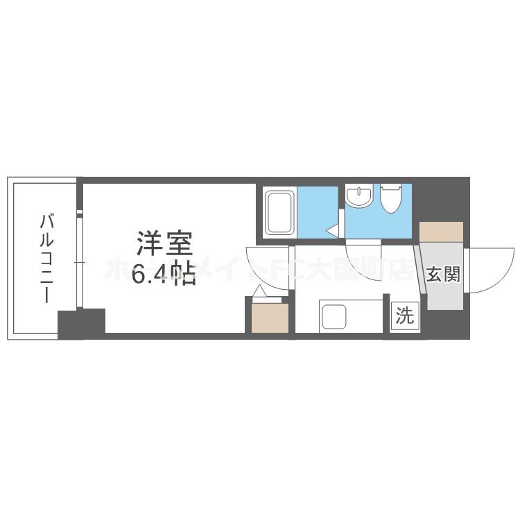 エグゼ大阪DOME CITYシエル(1K/10階)の間取り写真