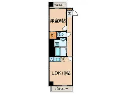コルソプラシード(1LDK/3階)の間取り写真