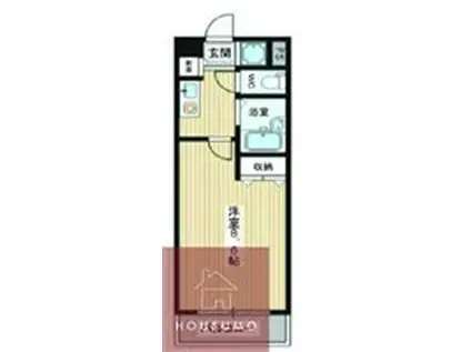 なかはなマンション(1K/2階)の間取り写真