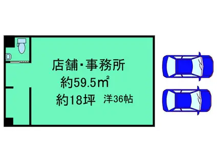 KS上町(ワンルーム/1階)の間取り写真