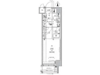 レアライズ巣鴨(1K/2階)の間取り写真