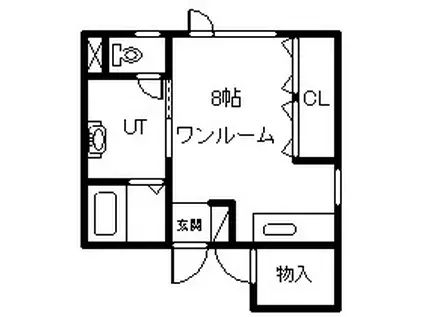 SAYAKA(ワンルーム/1階)の間取り写真