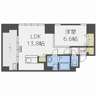 ビッグタワー大通公園(1LDK/24階)の間取り写真