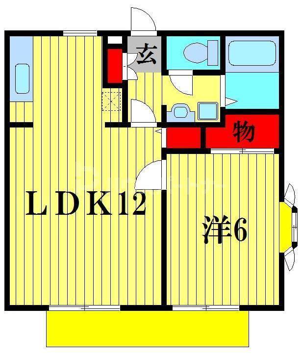 フロイディハイツ(1LDK/2階)の間取り写真