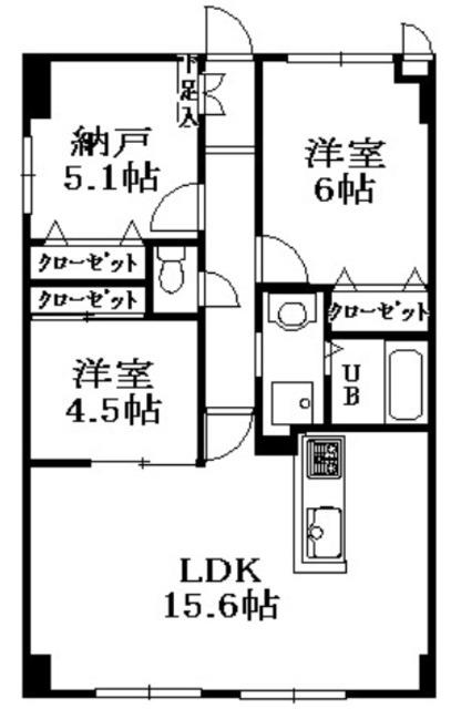 クレール和泉(2SLDK/1階)の間取り写真