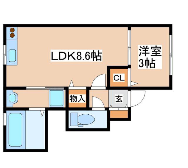 BRISE HIMEJI HIGASHI(1LDK/1階)の間取り写真