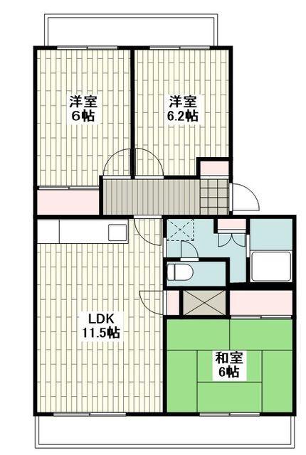 ソレイユ湘南(3LDK/2階)の間取り写真