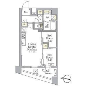 NOGATA RESIDENCE(2LDK/5階)の間取り写真