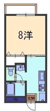 メゾンラファイエット(1K/1階)の間取り写真
