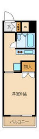 スカイパレス町田(1K/2階)の間取り写真