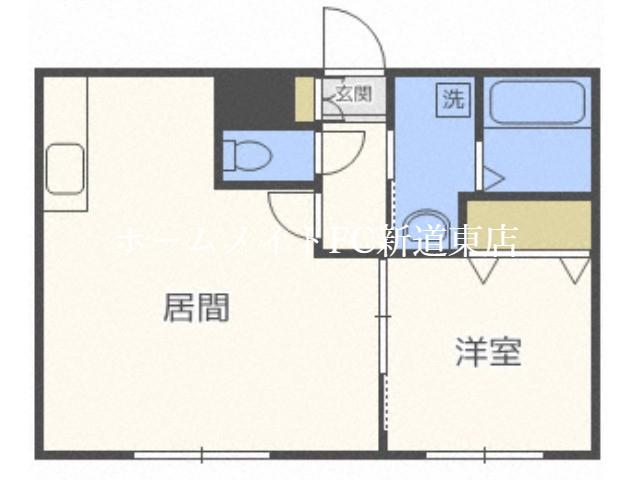 ノースポイント元町(1LDK/3階)の間取り写真