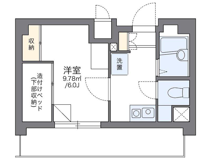 レオパレス宇田川町マンション(1K/5階)の間取り写真