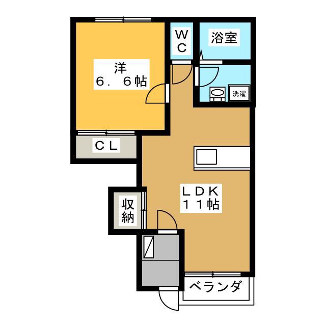 PRECIOUS(1LDK/1階)の間取り写真