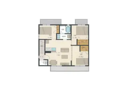 シャーメゾン国見ケ丘(3LDK/2階)の間取り写真