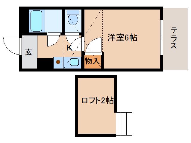 ヨーロピアン37番館(1K/1階)の間取り写真