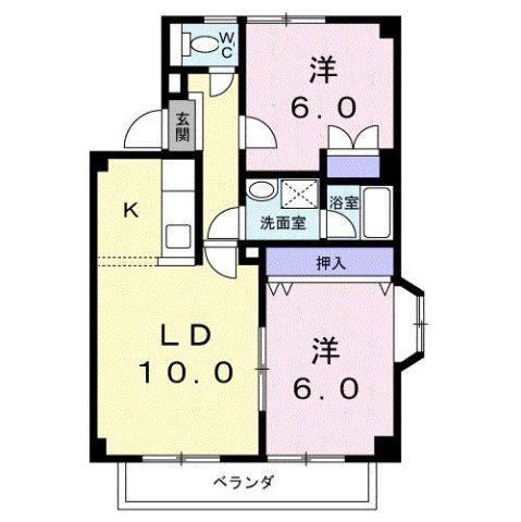 ステージD(2LDK/1階)の間取り写真