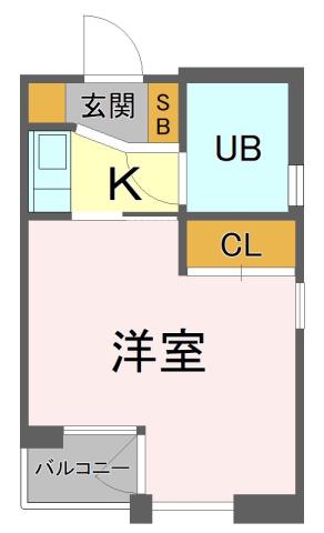 静岡鉄道静岡清水線 新静岡駅 徒歩17分 5階建 築32年(1K/2階)の間取り写真