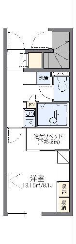レオパレスフィオーレ(1K/1階)の間取り写真