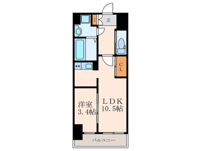 若富士町マンション工事(1LDK/3階)の間取り写真