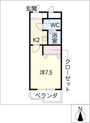 エイコーキャステール(1K/3階)の間取り写真