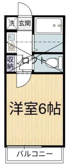 リバービュー(1K/2階)の間取り写真