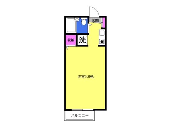 レジデンス翔(1K/2階)の間取り写真