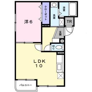 グレイシャス西麻生(1LDK/2階)の間取り写真
