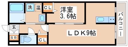 KTIレジデンス垂水五色山(1LDK/1階)の間取り写真