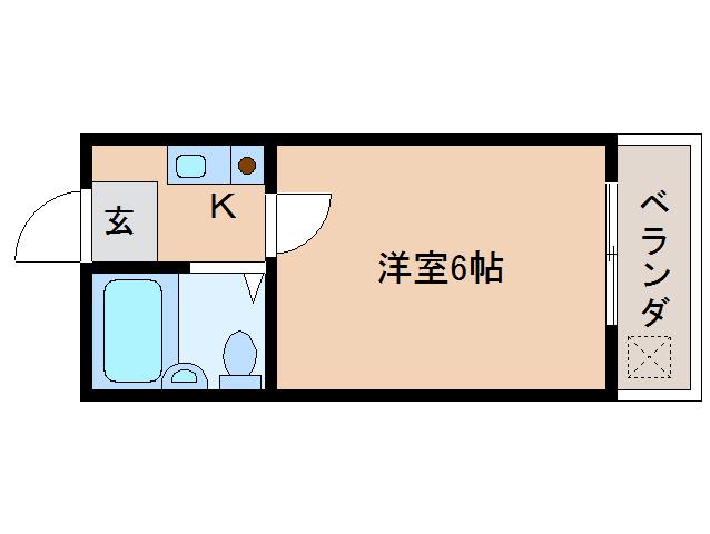 フローレンスヨーコ(1K/1階)の間取り写真
