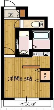 プランドールごきそ(1DK/1階)の間取り写真