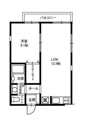 クリスタルアベニュー(1LDK/2階)の間取り写真