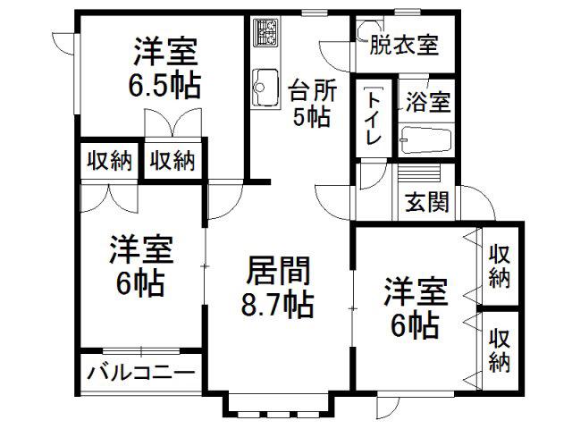 LICHT・KREIS(3LDK/1階)の間取り写真