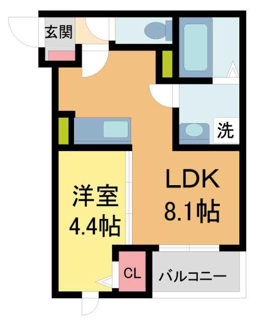KIT石橋阪大前(1LDK/2階)の間取り写真