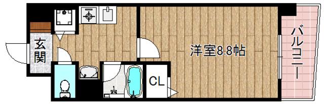 プランソレイユ(1K/2階)の間取り写真
