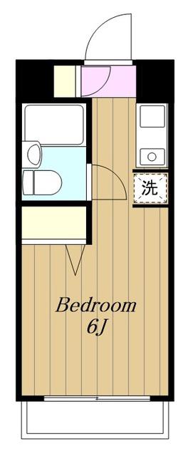 フラッツ東湘(1K/4階)の間取り写真