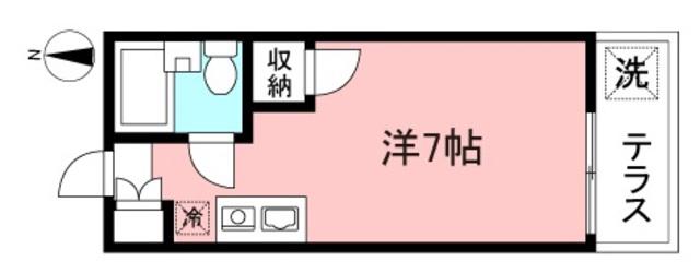 ソレアード(ワンルーム/1階)の間取り写真