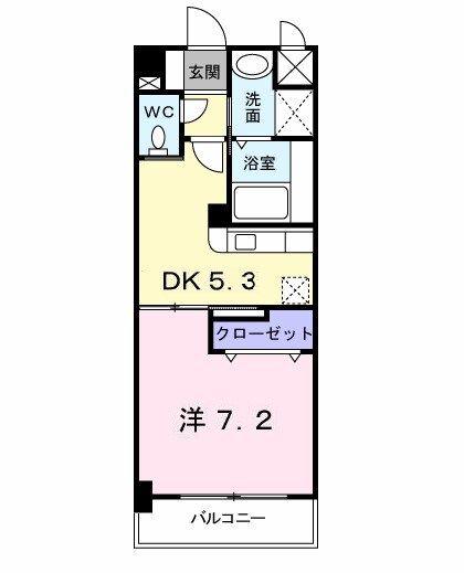 ハミングバード上吉田(1DK/1階)の間取り写真